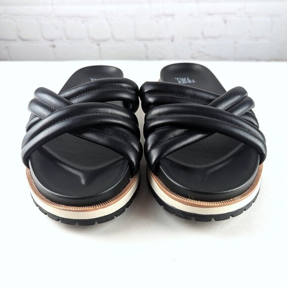Time and Tru Black Criss Cross Sandals Size 7 - Picture 2 of 9